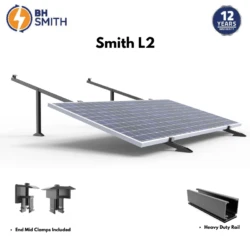 BHS Aluminium Smith L2 Solar Structure with clamps For two Solar Panel