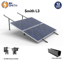 BHS Aluminium Smith L3 Solar Structure with clamps For three Solar Panel