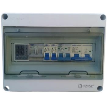 Complete Solar Protection Box Tomzn Dc , Breaker Tomzn AC Breaker , Changeover Breaker , VA Protection Device, 12-Way Box, 125A Dc Breaker