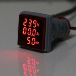 Digital 3 in 1 AC Ammeter, Voltmeter, Hz 22mm Digital Led Lamp Indicator in Pakistan