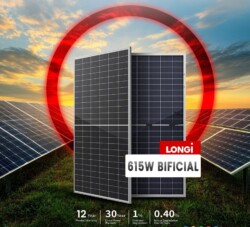 LONGi 615W Bifacial Solar Panel – High-Efficiency Dual-Sided Power Generation