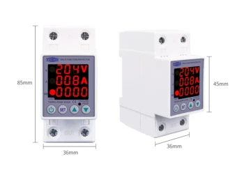 Tomzn 3in1 voltage protector over and under protection device with kwh
