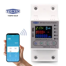 Tomzn TOMPD-63LW | 10-in-1 WiFi Multi-Function Protector Breaker – Smart Power Protection & Control