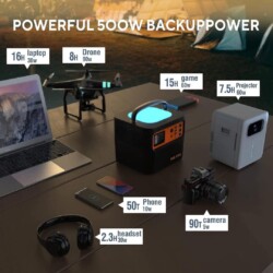 TigFox T500 - 500W Solar-Ready Portable Lithium Power Station